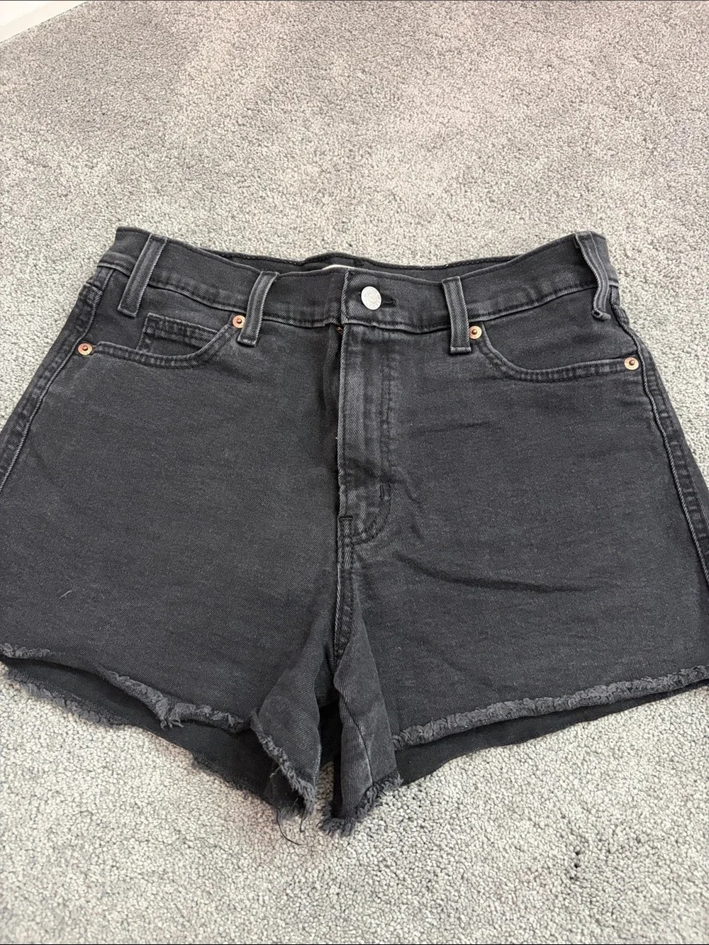 Signature by Levi Strauss Black High-Rise Cutoff Jean Shorts